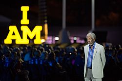Academy Award-winning actor Morgan Freeman narrates for the opening ceremony (26904746425)