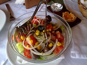 Albanian salad, Albanian cuisine, Albanian Food