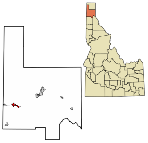 Location of Priest River in Bonner County, Idaho.