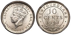 Canada Newfoundland George VI 10 Cents 1941C.jpg