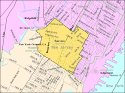 Census Bureau map of Fairview, New Jersey