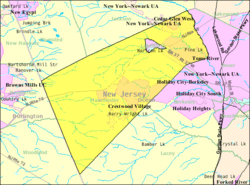 Census Bureau map of Manchester Township, New Jersey
