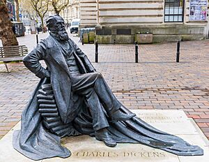 Charles Dickens statue, Portsmouth - 2023-04-21