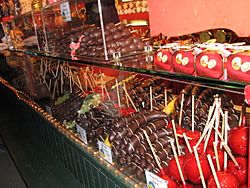 Chocolaty fruit treats at Salzburg's Christkindlmarkt