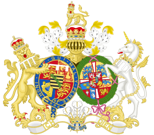 Combined Coat of Arms of Albert Edward and Alexandra, the Prince and Princess of Wales