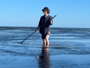 Crabber at Thompson Beach