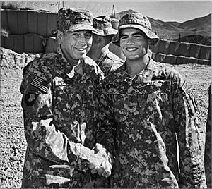 David and Stephen Petraeus in Afghanistan