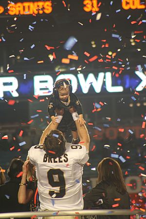 Drew Brees after winning Super Bowl XLIV Jan. 7th, 2010