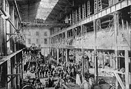 Dry Dock Engine Works machine shop interior 1894