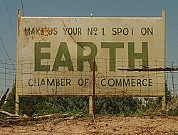 Earth Welcome Sign