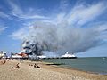 Eastbourne Pier on Fire (14784682624)
