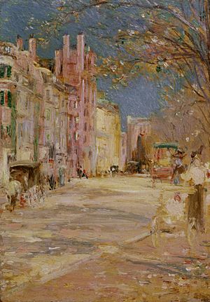 Edward Mitchell Bannister - Boston Street Scene (Boston Common) - Walters 372766