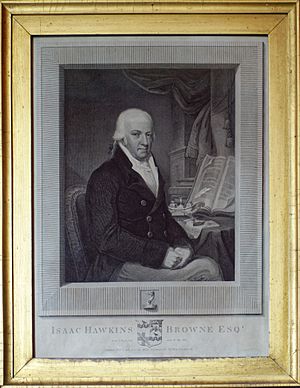 Engraving of Isaac Hawkins Browne