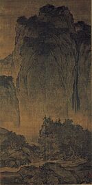 Fan Kuan - Travelers Among Mountains and Streams - Google Art Project