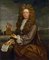 Fisher Harding Master Shipwright with the launch of the Royal Sovereign 1701 by Jonathan Richardson