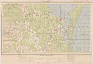 Fraser Island southwest Topo Map 1942