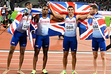 GB 4x100 m team London 2017