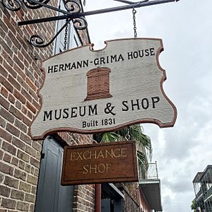 Hermann-Grima House sign