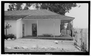 Historic American Buildings Survey Photographed by Henry F. Withey, March 1936 WEST END OF NORTH FRONT. - Casa Adobe de San Rafael, 1340 Dorothy Drive, Glendale, Los Angeles HABS CAL,19-GLEND,1-4