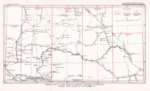 Mojave Desert, 1929, including Muroc along the Santa Fe rail line