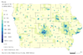 Iowa 2020 Population Density