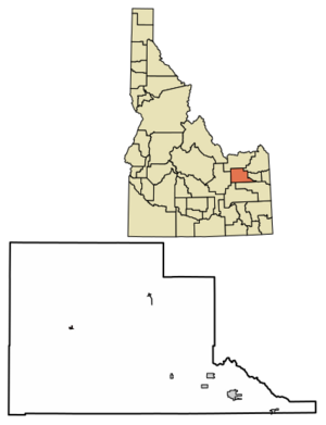 Location of Mud Lake in Jefferson County, Idaho.