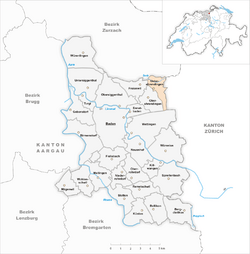 Karte Gemeinde Unterehrendingen 2005