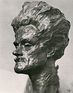 A bust of MacDiarmid sculpted in 1927