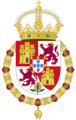 Lesser Royal Coat of Arms of Spanish Monarch, (Portuguese Inescutcheon)