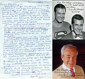 Letter from Jack Larson to Phillip Wilcher, March 2000