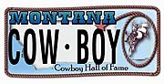 MT Cowboy Hall of Fame MTLicensePlate (2007-08)