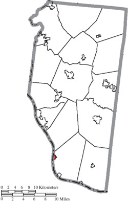Location of Moscow in Clermont County