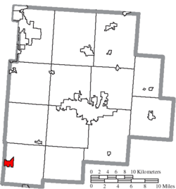 Location of Stoutsville in Fairfield County