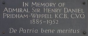Memorial to Henry Daniel Pridham-Wippell in Exeter Cathedral