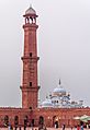 Minaret of Badshahi Mosque along with Rangit Singh Samadhi