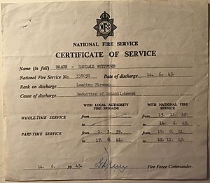 National Fire Service - Certificate of Service Document