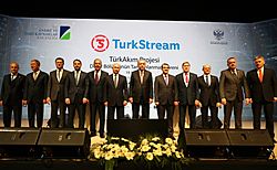 Opening ceremony of TurkStream Gas Pipeline’s offshore section