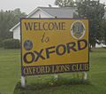 Oxford Wisconsin Welcome Sign