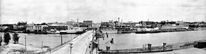 Panorama of downtown Saginaw in 1912