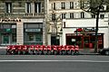 Paris France Scooters outside Pizza Hut