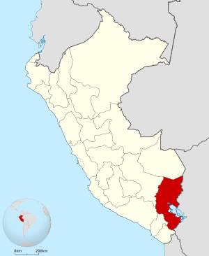 Location of the Puno Region in Peru