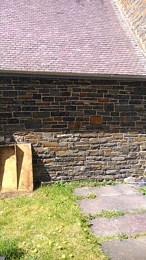Porch east wall, Llanbadarn Fawr