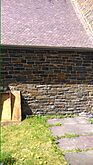 Porch east wall, Llanbadarn Fawr