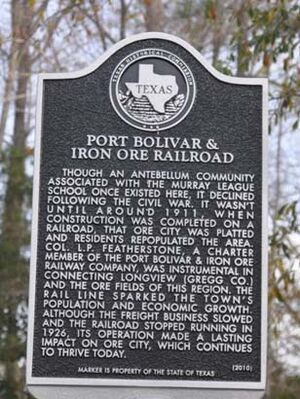 Port Bolivar & Iron Ore railroad