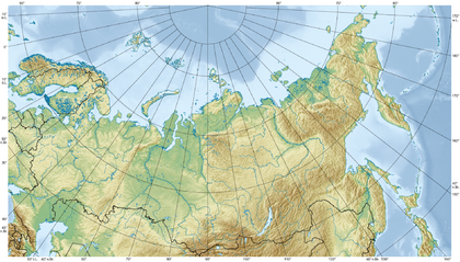 Russian Federation Relief Map