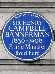 SIR HENRY CAMPBELL-BANNERMAN 1836-1908 Prime Minister lived here