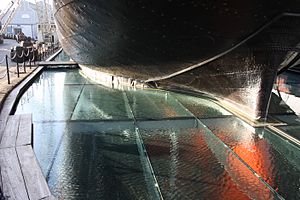 SS Great Britain showing air seal for hull