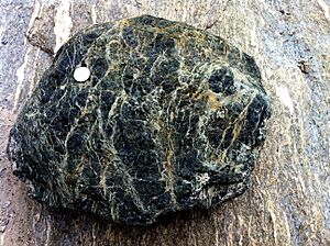 Serpentinite sur gneiss
