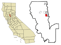 Location in Sutter County and the state of California