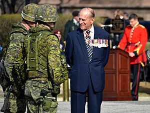 The Duke of Edinburgh as Colonel-in-Chief of the Royal Canadian Regiment